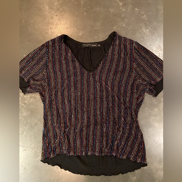 House of Harlow x Revolve sparkly tshirt top - Picture 1 of 3